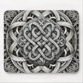 Tapis De Souris Détaillierte Schwarz-Weißer keltischer Knoten 0001 (Devant)