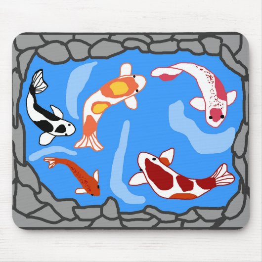 Tapis de souris d'étang de Koi (Devant)