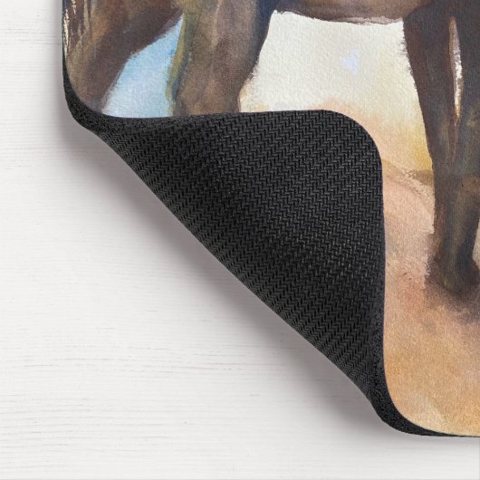 Tapis De Souris Deux Anciens Pals Cheval Ordinateur Souris Pad Art (Coin)