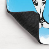 Tapis De Souris Deux Baleines Orca bleu Tribal Brossé (Coin)