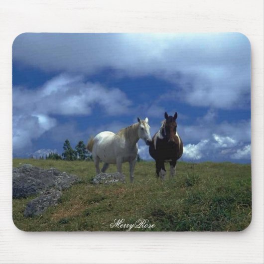 Tapis De Souris Deux beaux chevaux (Devant)