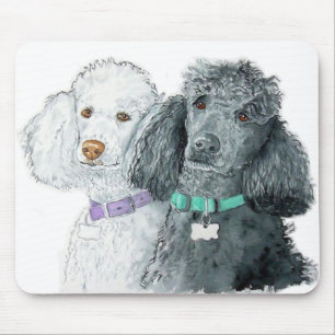 Tapis De Souris Deux caniches Mousepad