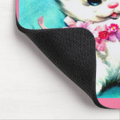 Tapis De Souris deux chatons et beaucoup de fleurs (Coin)
