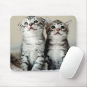 Tapis De Souris Deux chatons mignons (Avec souris)