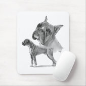 Tapis De Souris Deux chiens de boxeur (Avec souris)