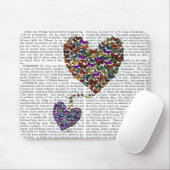 Tapis De Souris Deux Coeurs papillons (Avec souris)