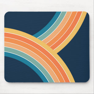 Tapis De Souris Deux couleurs rétro style arc-en-ciel