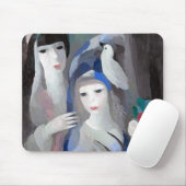 Tapis De Souris Deux dame et une colombe, Marie Laurencin (Avec souris)