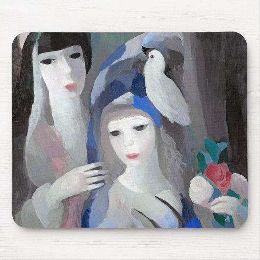 Tapis De Souris Deux dame et une colombe, Marie Laurencin (Devant)
