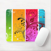 Tapis De Souris deux fois floraled (Avec souris)