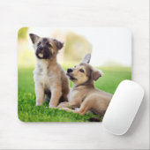 Tapis De Souris Deux German Shepherd (Avec souris)