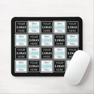 Tapis De Souris Deux Logos Événement Blanc Simple