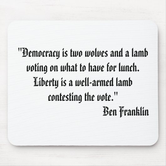 Tapis De Souris Deux loups et une citation Mousepad d'agneau (Devant)