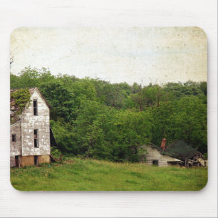 Tapis De Souris Deux maisons rurales abandonnées dans le Missouri