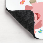 Tapis De Souris Deux mignons cochons de caricature au printemps Mo (Coin)
