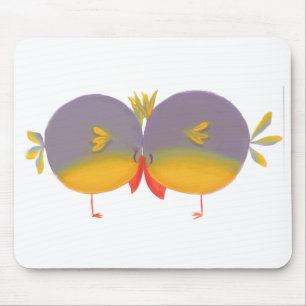 Tapis De Souris Deux mignons Inséparables Valentine