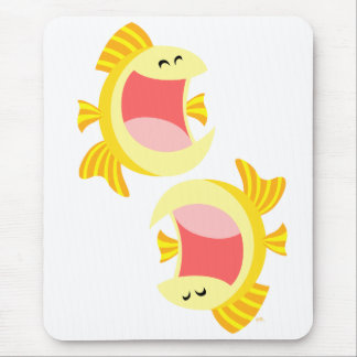 Tapis De Souris Deux mignons Poisson Cartoon Mousepad