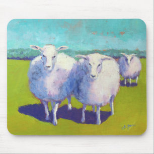Tapis De Souris Deux Moutons En Champ