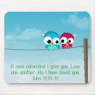 Tapis De Souris Deux oiseaux sur un fil