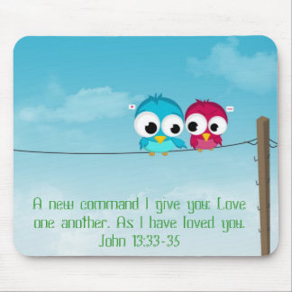 Tapis De Souris Deux oiseaux sur un fil