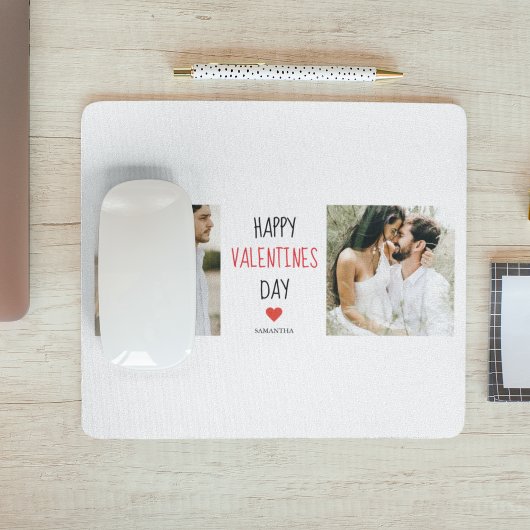 Tapis De Souris Deux photos | Happy Valentines Day |