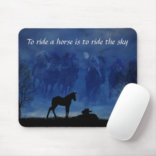 Tapis De Souris Deux Pieds De Hippocampe Thoroughbred Pad Souris (Avec souris)
