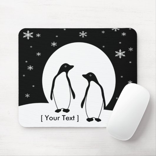 Tapis De Souris Deux pingouins Mousepad (Avec souris)