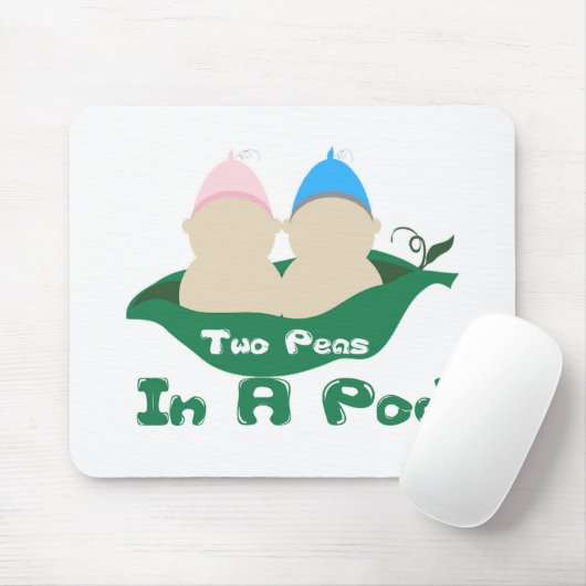 Tapis De Souris Deux Pois Dans Un Pois (Avec souris)