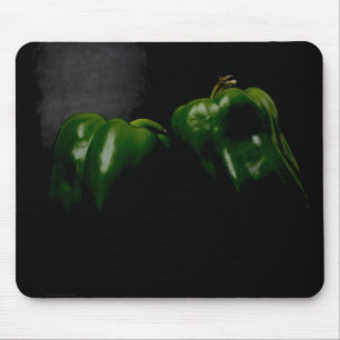 Tapis De Souris Deux poivrons verts mpcna