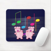 Tapis De Souris Deux porcelets mignons (Avec souris)