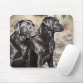 Tapis De Souris Deux récupérateurs Black Labrador (Avec souris)