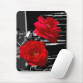 TAPIS DE SOURIS DEUX ROSES ROUGES (Avec souris)
