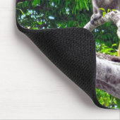 Tapis De Souris Deux Singes Vertes Assis Dans L'Arbre Imprimé Pani (Coin)