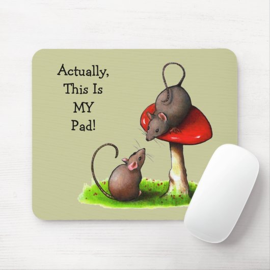 Tapis De Souris Deux souris mignonnes : Champignon : C'est MA (Avec souris)