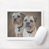 Tapis De Souris Deux terriers de frontière (Avec souris)