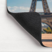 Tapis De Souris Deux verres de vin avec la tour Eiffel (Coin)