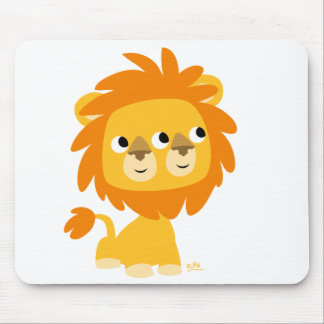 Tapis De Souris Deux visages le plus joli dessin animé lion mousep