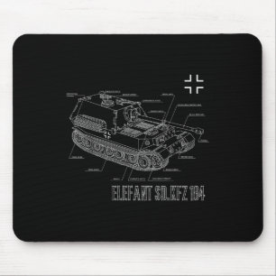 Tapis De Souris Deuxième Guerre mondiale Allemand Anti-Tank Destro