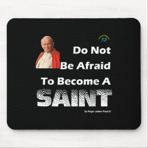Tapis De Souris Devenez Saint - Saint Pape Jean Paul Ii - Catholiq