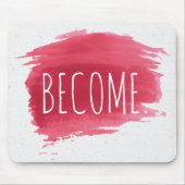 Tapis De Souris DEVENIR du texte sur le papier peint rouge (Devant)