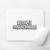 Tapis De Souris Devenir ingouvernable Drôle Rébellion Slogan Résis (Avec souris)