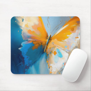 Tapis De Souris Devenir Lumière – Papillon Abstrait En Mouvement
