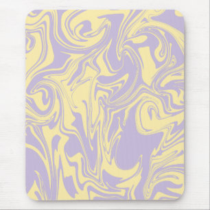 Tapis De Souris Déversement - Pastel Jaune et Violet