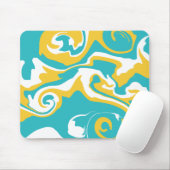Tapis De Souris Déversement - Turquoise et Jaune (Avec souris)