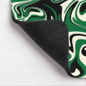 Tapis De Souris Déversement - vert, crème et noir (Coin)