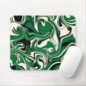 Tapis De Souris Déversement - vert, crème et noir (Avec souris)