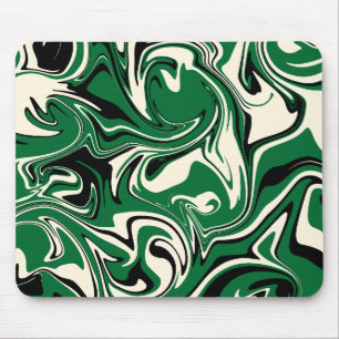 Tapis De Souris Déversement - vert, crème et noir