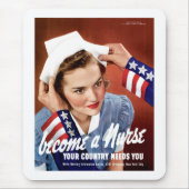 Tapis De Souris Deviennent une infirmière (Devant)