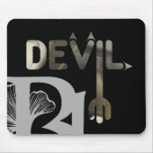 Tapis De Souris DEVIL Mousepad Tendance Art Abstrait Noir Blanc (Devant)