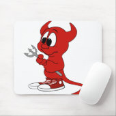 Tapis De Souris Devil Red Demon Cartoon Satan Evil Hell Heure (Avec souris)